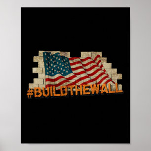 Poster Construa O Muro' Pro-trump Derreta Os Flocos De Ne