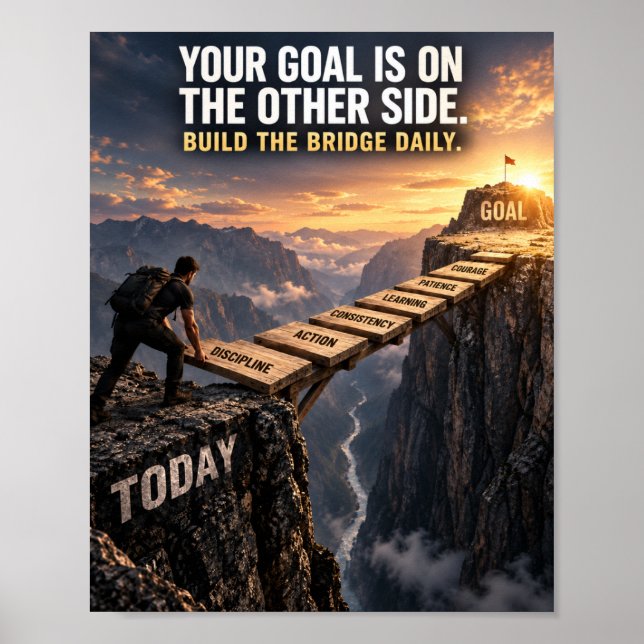 Poster Construa Sua Ponte para o Sucesso (Frente)