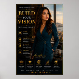 Poster Construa Sua Visão – Motivação Executiva para Escr