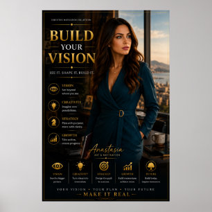 Poster Construa Sua Visão – Motivação Executiva para Escr