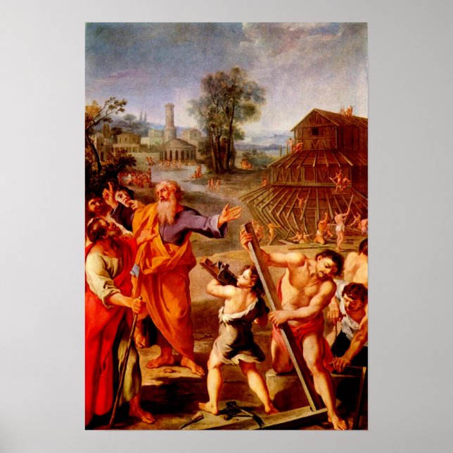 Poster Construção da arca de Noé (Frente)