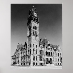 Póster Construção da câmara municipal do Romanesque
