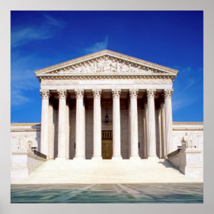 Poster Construção da corte suprema dos E.U., Washington
