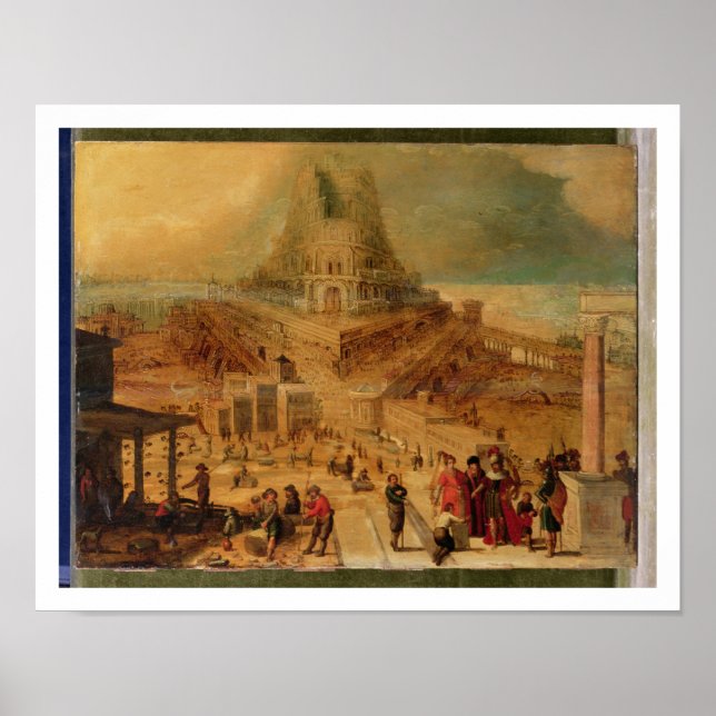 Póster Construção da Torre de Babel (painel) (Frente)