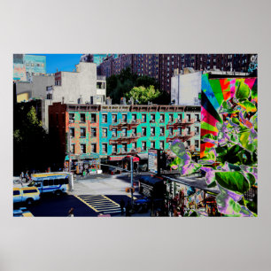 Poster Construção de apartamentos tradicionais Manhatta