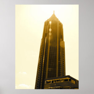 Póster Construção de Banco Americano, Atlanta, Geórgia