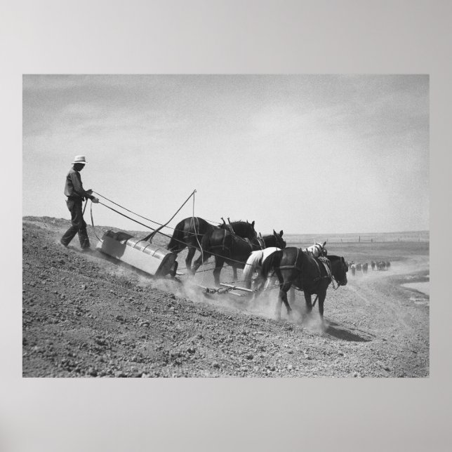 Póster Construção de barragens: 1936 (Frente)