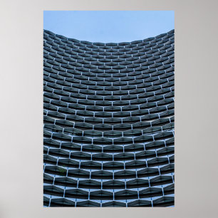 Poster Construção de cinza sob céu azul claro