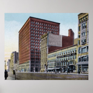 Póster Construção de Cleveland Ohio Rockefeller