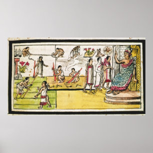 Poster Construção de Fol.40r de Tenochtitlan, 1579