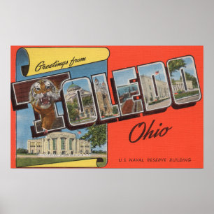 Póster Construção de reserva naval de Toledo, Ohio - E.