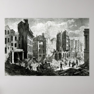 Póster Construção do bulevar de Sebastopol