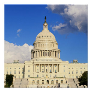 Póster Construção do Capitólio dos E.U., Washington DC