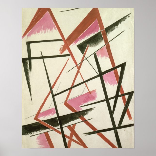 Poster Construção Linear, c.1921 (buache no papel) (Frente)