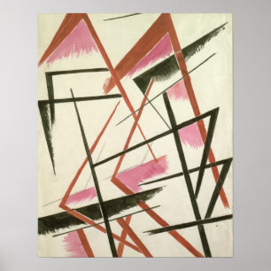 Poster Construção linear, c.1921 (gouache no papel)