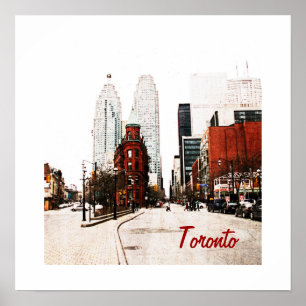 Poster Construção lisa do ferro de Toronto na rua