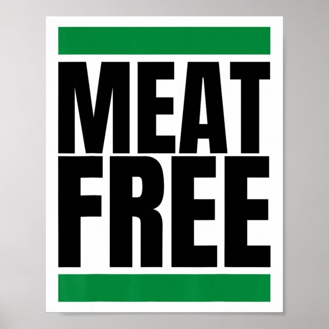 Poster Construção muscular vegana sem carne Vegana Straig (Frente)