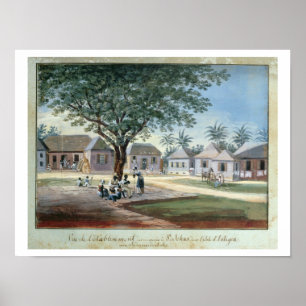 Póster Construções do missionário, St Johns, Antígua