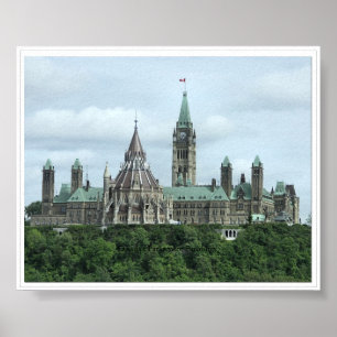 Póster Construções do parlamento de Canadá