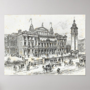 Póster Construções terminadas do palácio do pessoa