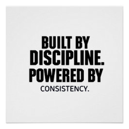 Póster Construído pela Camiseta de Disciplina Fitness – M