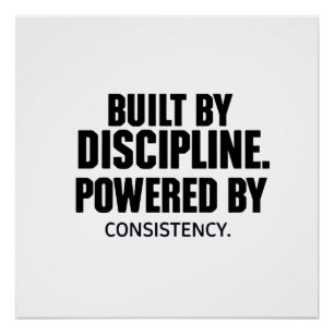 Póster Construído pela Camiseta de Disciplina Fitness – M