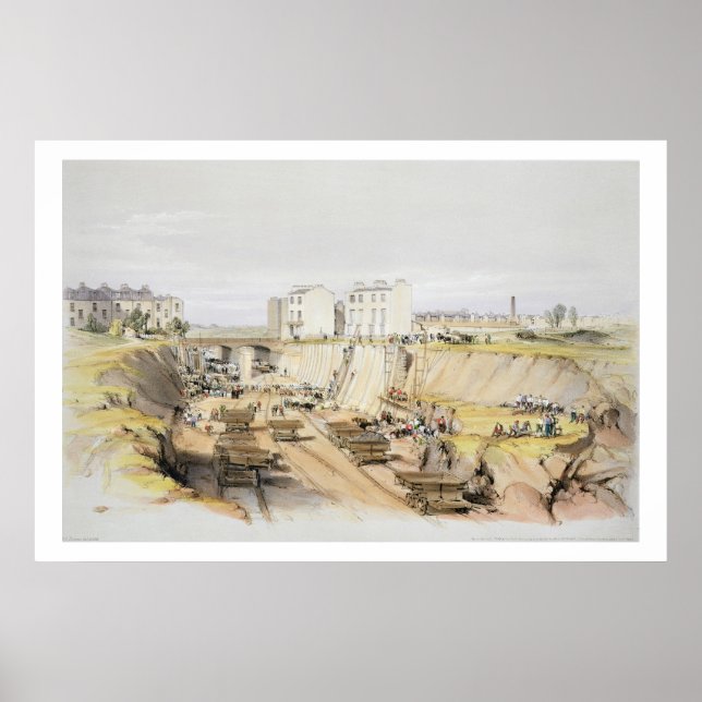 Poster Construindo o Muro de Retenção perto da Park Stree (Frente)