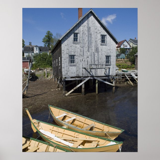 Póster construtor de dories, Lunenburg, Nova Escócia, Can (Frente)