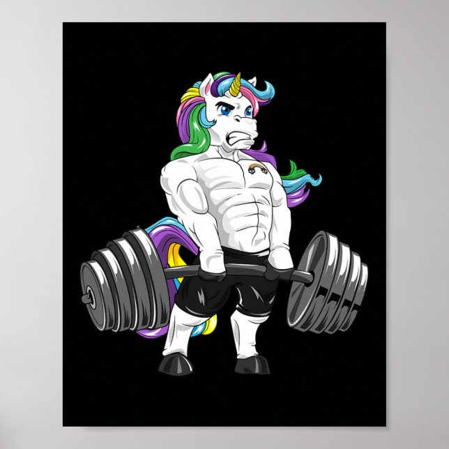Poster Construtor de Pormenores do Unicorn Gym Powerlifte (Frente)