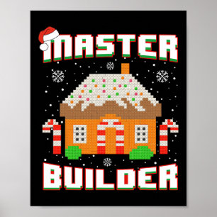 Poster Construtor Mestre Gingerbird Casa de Natal B