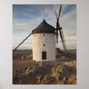 Póster Consuegra, antiga moinhos de vento La Mancha