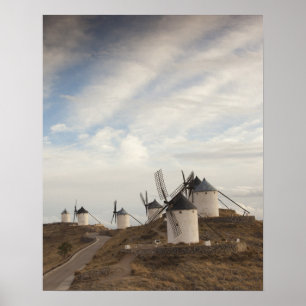 Póster Consuegra, antigos moinhos de vento de La Mancha