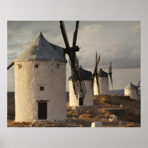 Poster Consuegra, antigos moinhos de vento de La Mancha