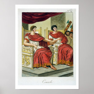 Poster Cônsules romanos, de "L'Antica Roma", 1825 (cor