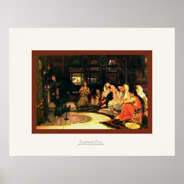 Póster Consultando o Oracle ~ John William Waterhouse (Frente)