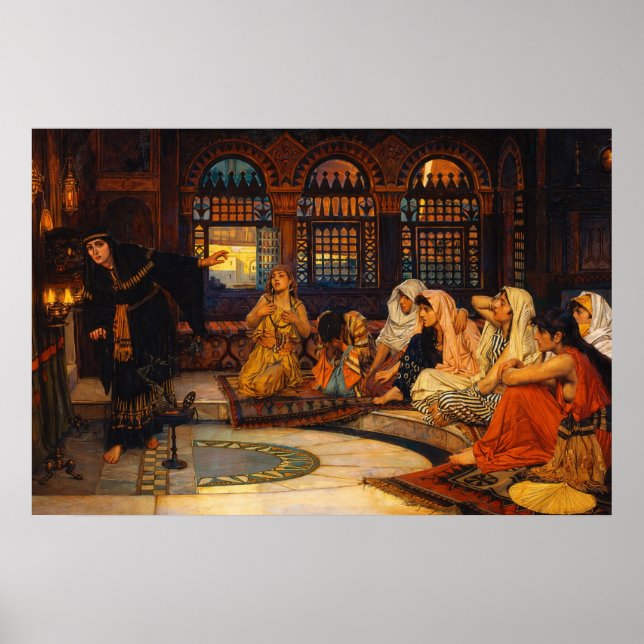 Poster Consultando o Oráculo por John William Waterhouse (Frente)