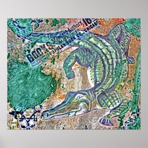 Póster Consulte Ya Posterior Gator, Depois De Fazer Croc 