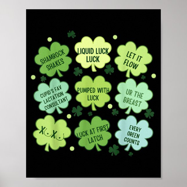 Poster Consultora de amamentação dia de st patrick (Frente)
