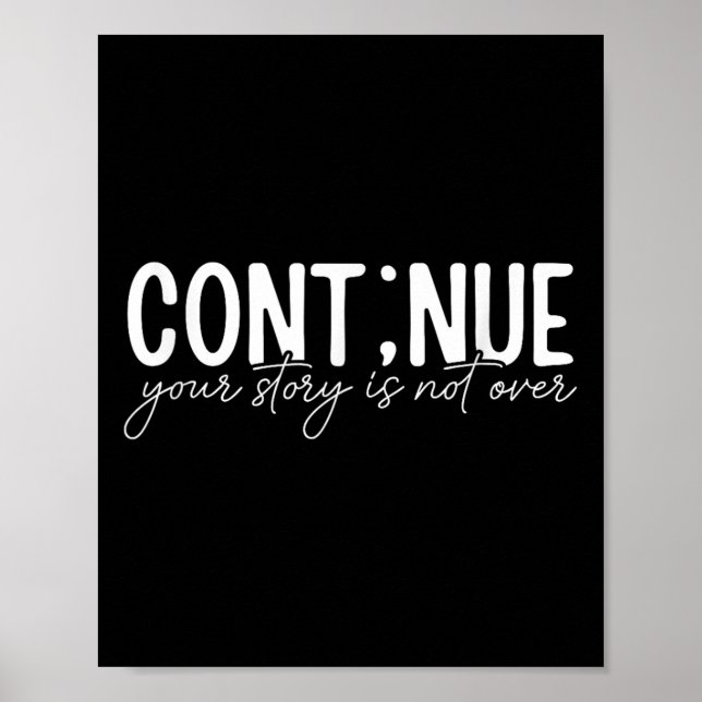 Poster Cont;nue Semicolon Mental Health Awarness Interfac (Frente)