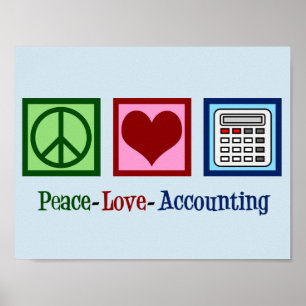 Póster Contabilidade do amor da paz