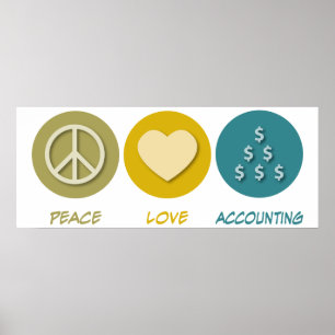 Poster Contabilidade do amor da paz