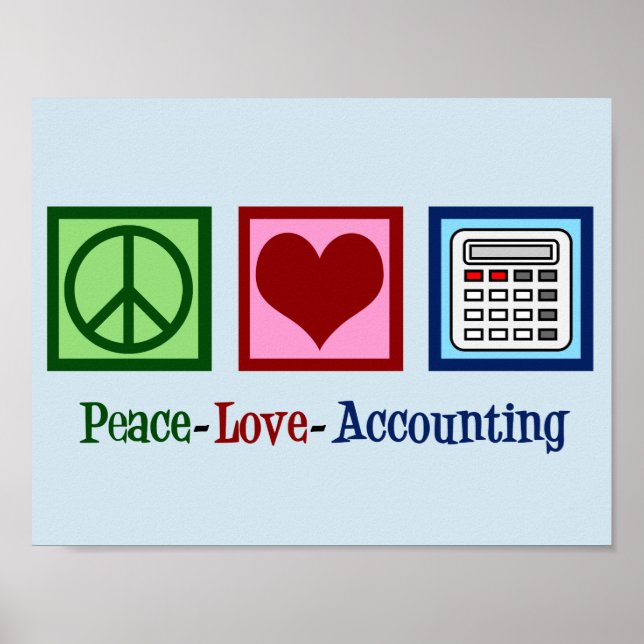 Póster Contabilidade Paz Amor (Frente)