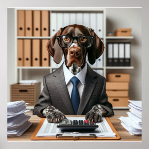Poster Contabilista de Trabalho de Ponteiro de Curta-Metr