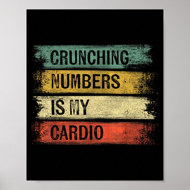 Poster Contador calculando números é contabilidade cardio (Frente)