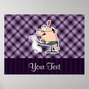 Póster Contador roxo