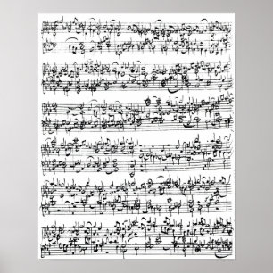 Póster Contagem da música de Johann Sebastian Bach