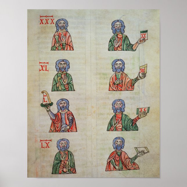 Póster Contagem de dedos de 1 a 20000 (Frente)