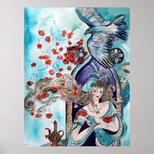 POSTER CONTAGEM ORIENTAL/PRINCESA, ROSAS VERMELHAS E HAWK