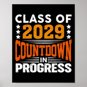 Poster Contagem Regressiva da Turma de 2029 em Andamento
