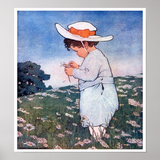 Poster Contar Fortuna da Flor, Jessie Willcox Smith (Frente)